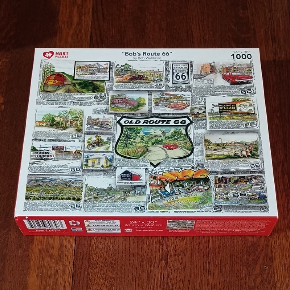 Bob's Route 66 Hart Puzzles 1000 Pieces by Bob Waldmire Ts